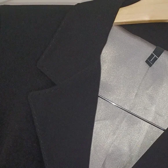 New Tahari Black Long Asherah Jacket - Picture 4 of 7